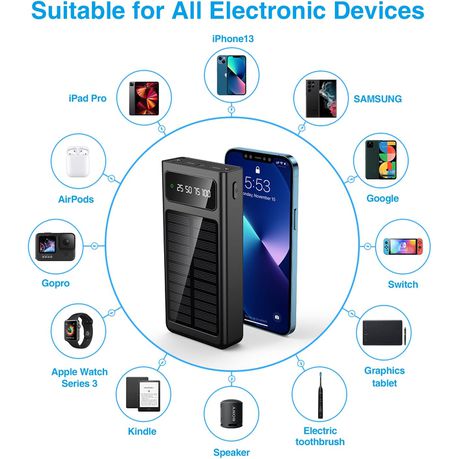 Solar Power Bank 36800mAh