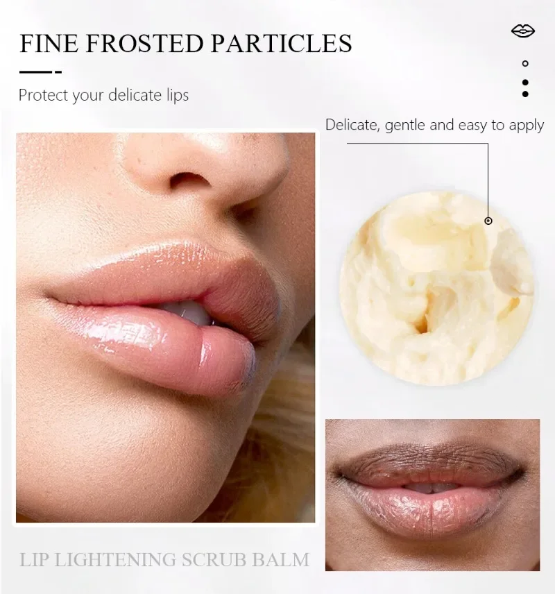 Lip Lightening Scrub Balm For Dark Lips Remove Dark Smoke Lips Exfoliating Repair Fine Lines Moisturizing Brightening Lip Care