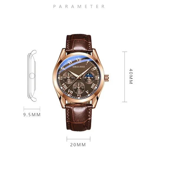 Luxury Brand Watch Men Quartz Watches Relogio Masculino Leather Strap